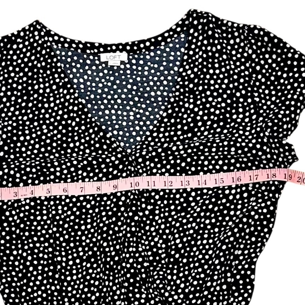 LOFT Polka Dot Flutter Sleeve Romper Size S - Picture 10 of 13